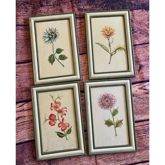 Set of 4‎ Seasons flower prints hanging photos - Picture 1 of 10